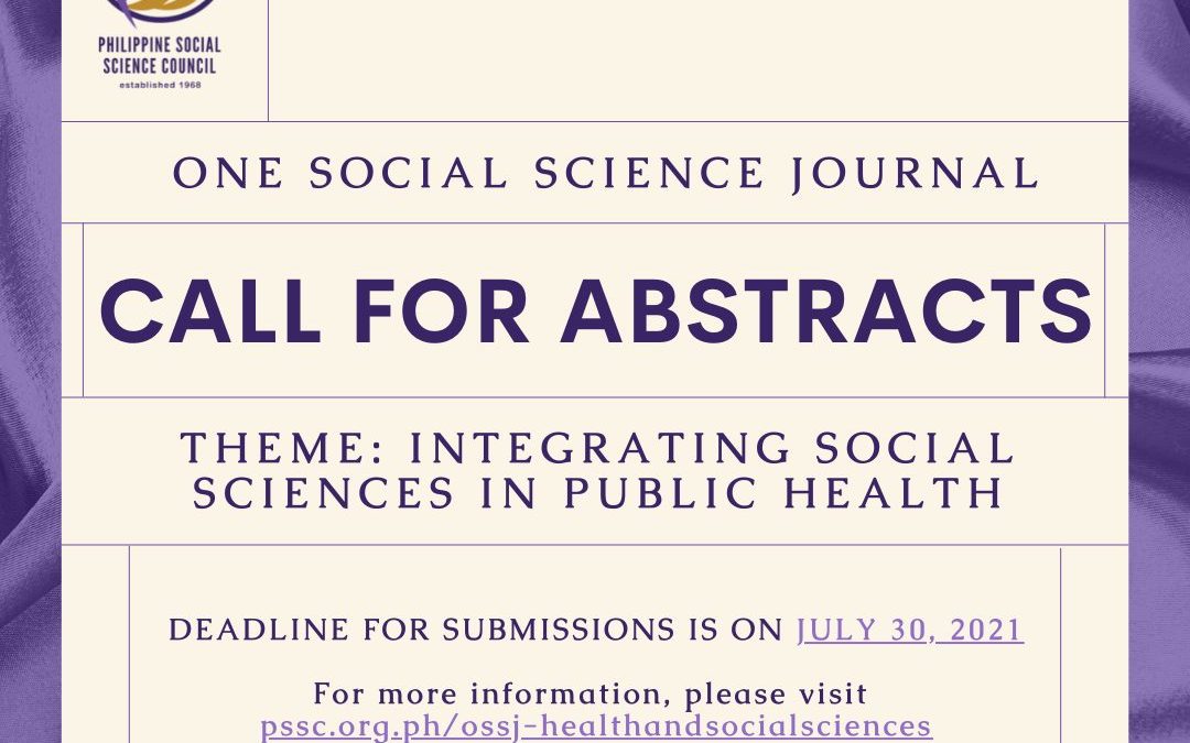 PSSC’s One Social Science Journal: Call for Abstracts